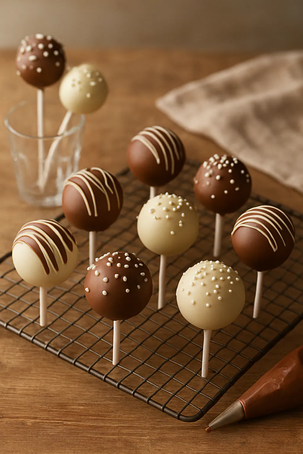 Eindresultaat: Cake pops feestelijk decoreren