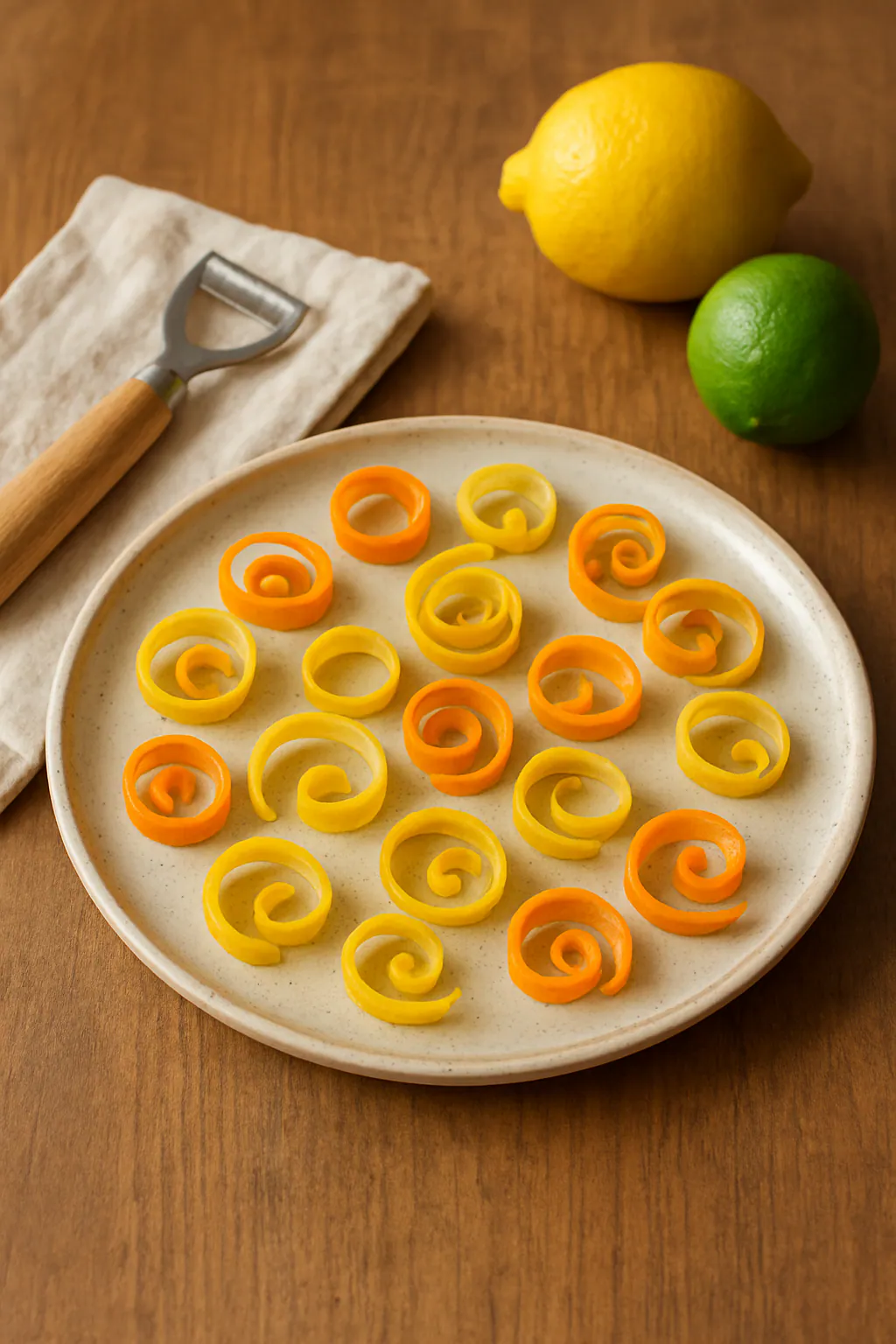 Eindresultaat: Citruskrullen voor desserts maken