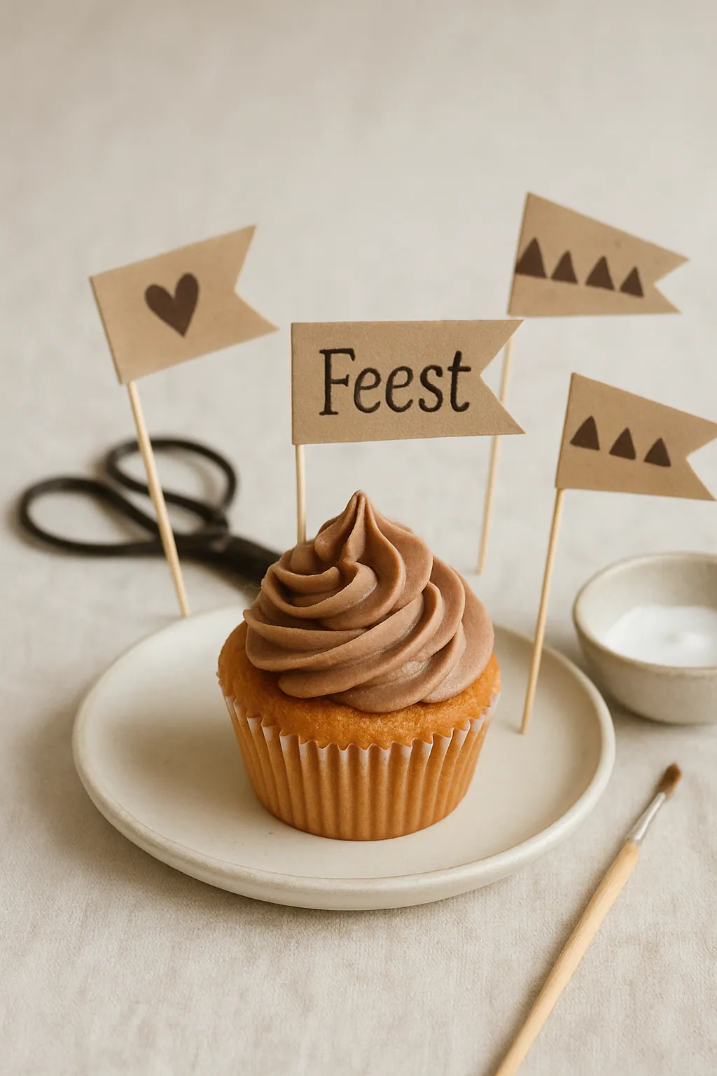 Eindresultaat: Cupcake-toppers maken