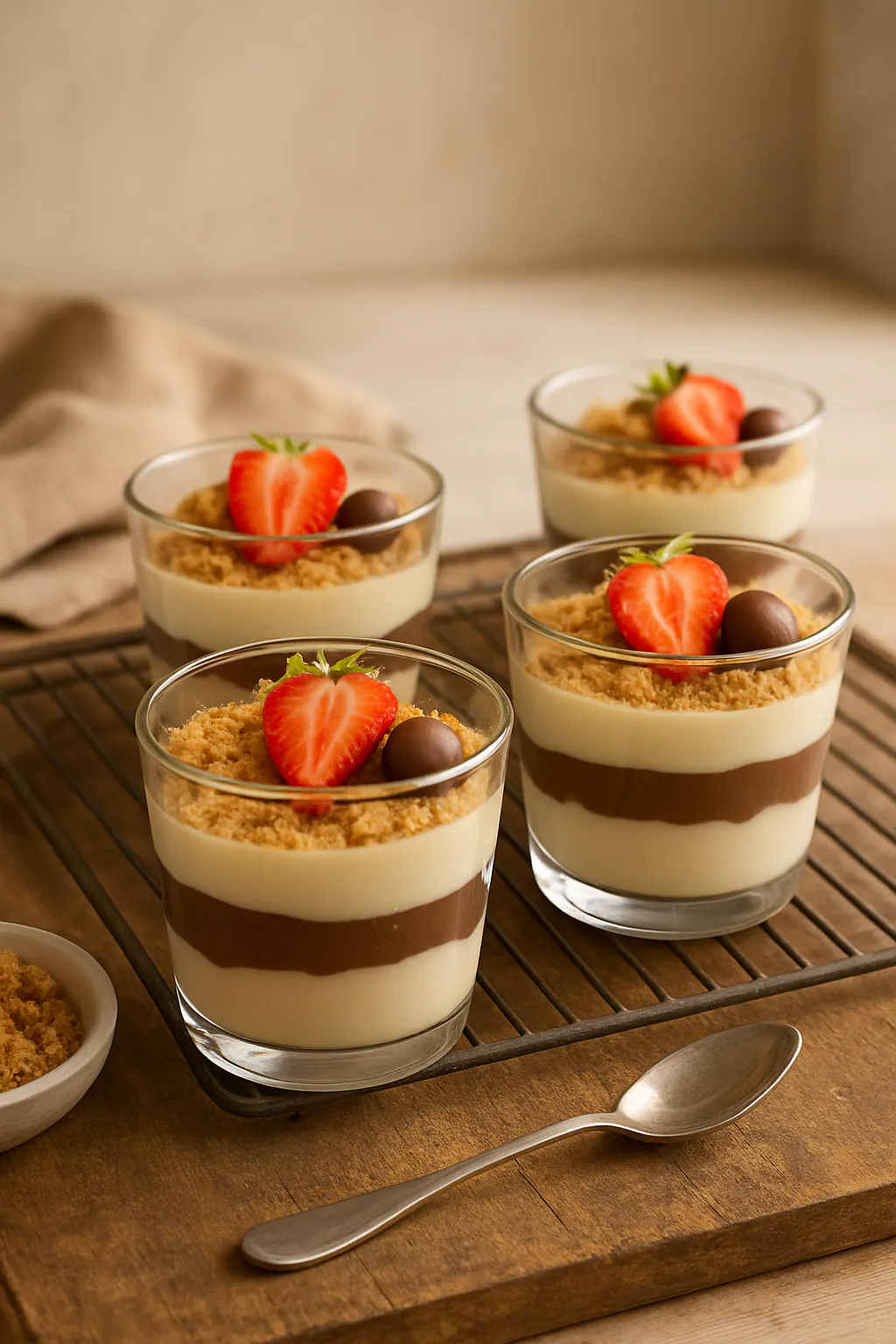 Eindresultaat: Dessertglaasjes feestelijk stylen
