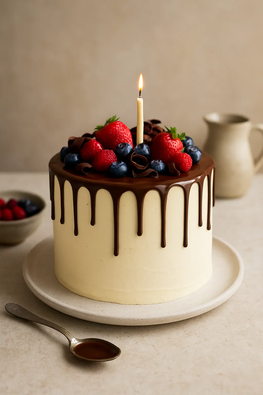 Eindresultaat: Zelf een drip cake decoreren