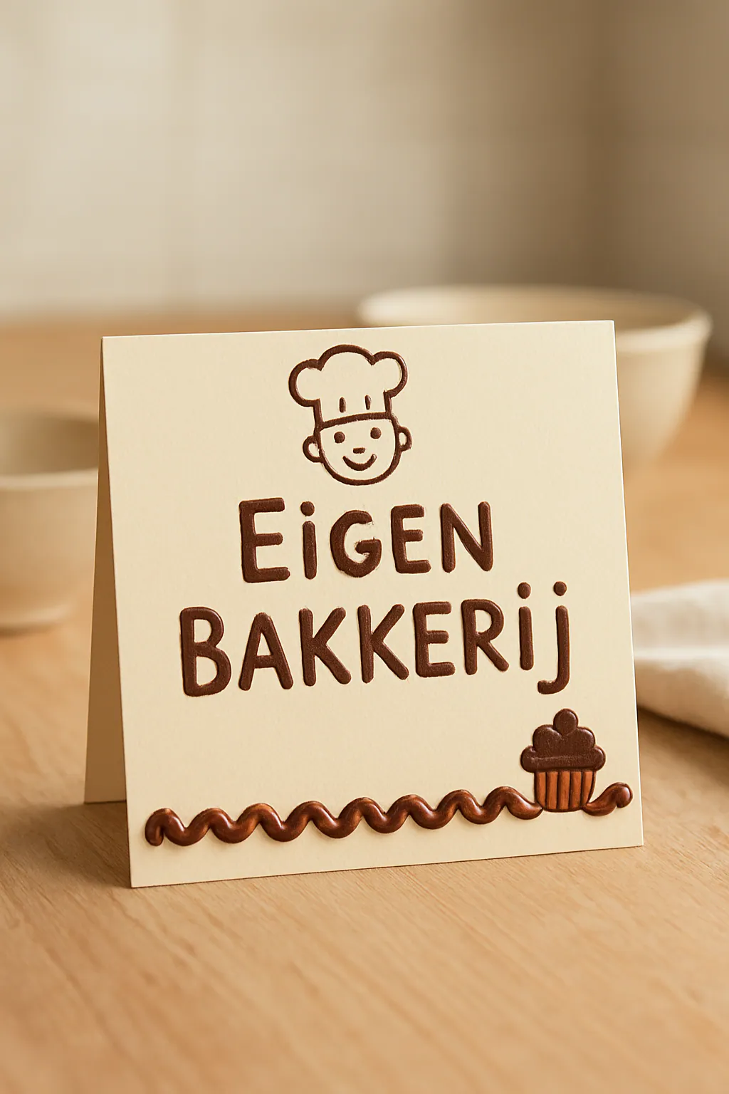 Eindresultaat: Eigen bakkerijbordje maken