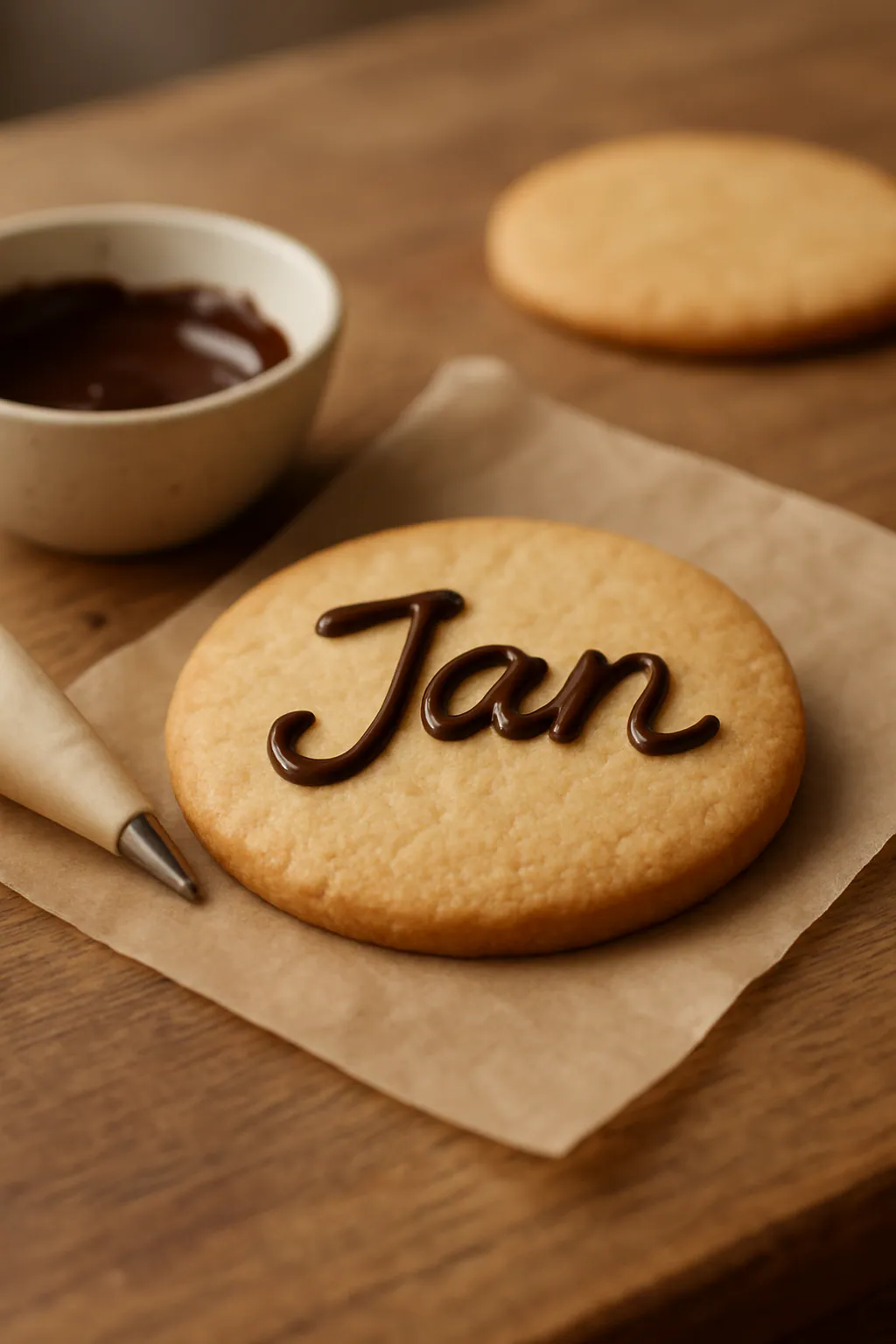 Eindresultaat: Koekjes als plaatskaartje