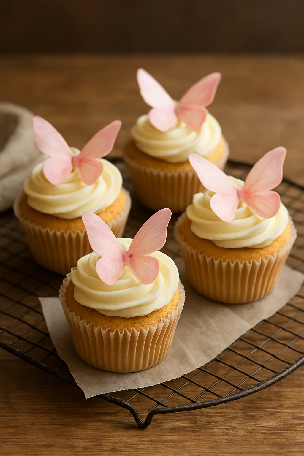 Eindresultaat: Lentevlinders als cupcake-topper maken