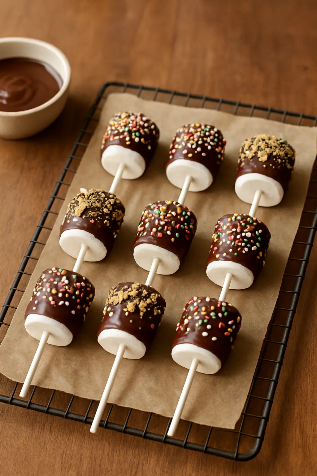 Eindresultaat: Marshmallow-pops voor een feestje maken