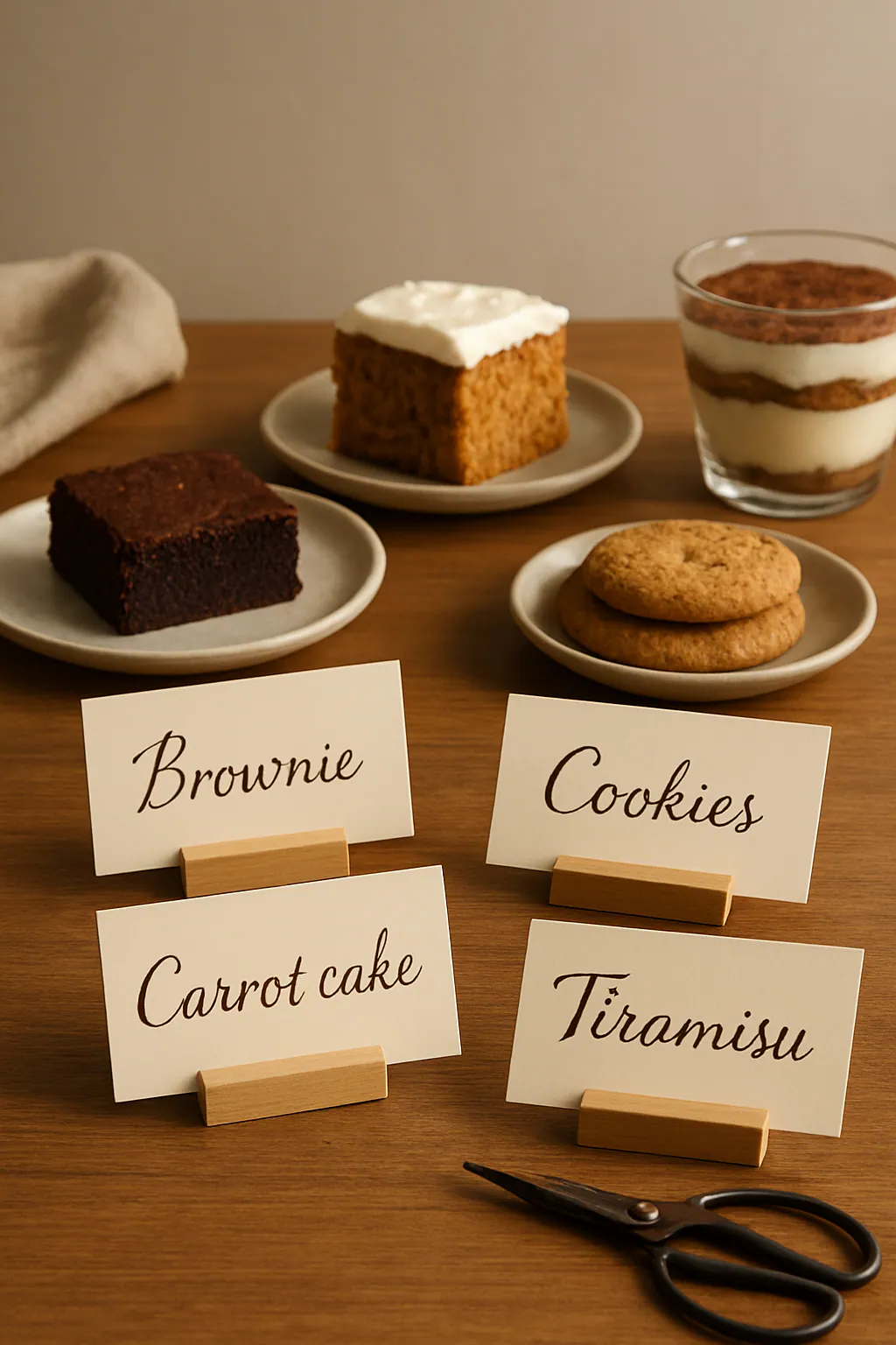 Eindresultaat: Mini-dessertkaartjes maken