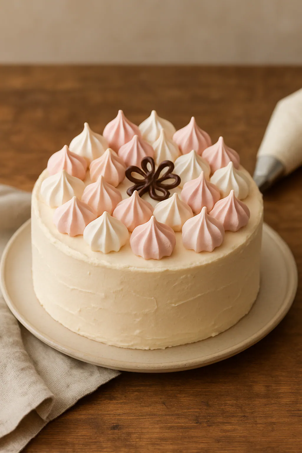 Mini-meringues als taartdecoratie maken