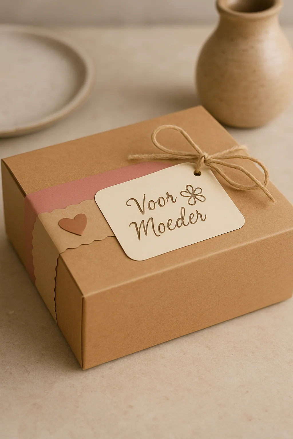 Eindresultaat: Moederdag-bakdoos versieren