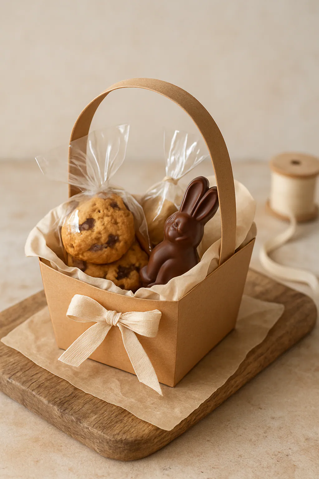 Eindresultaat: Paasmandje voor bakcadeautjes maken