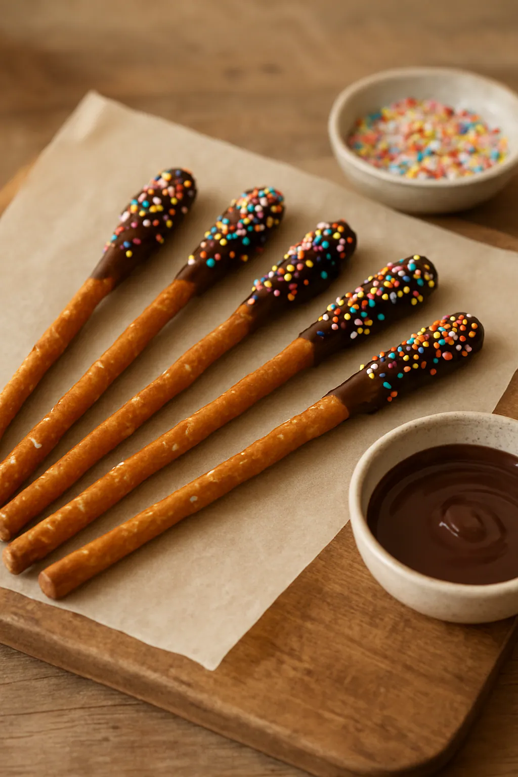 Eindresultaat: Pretzeltoverstafjes maken