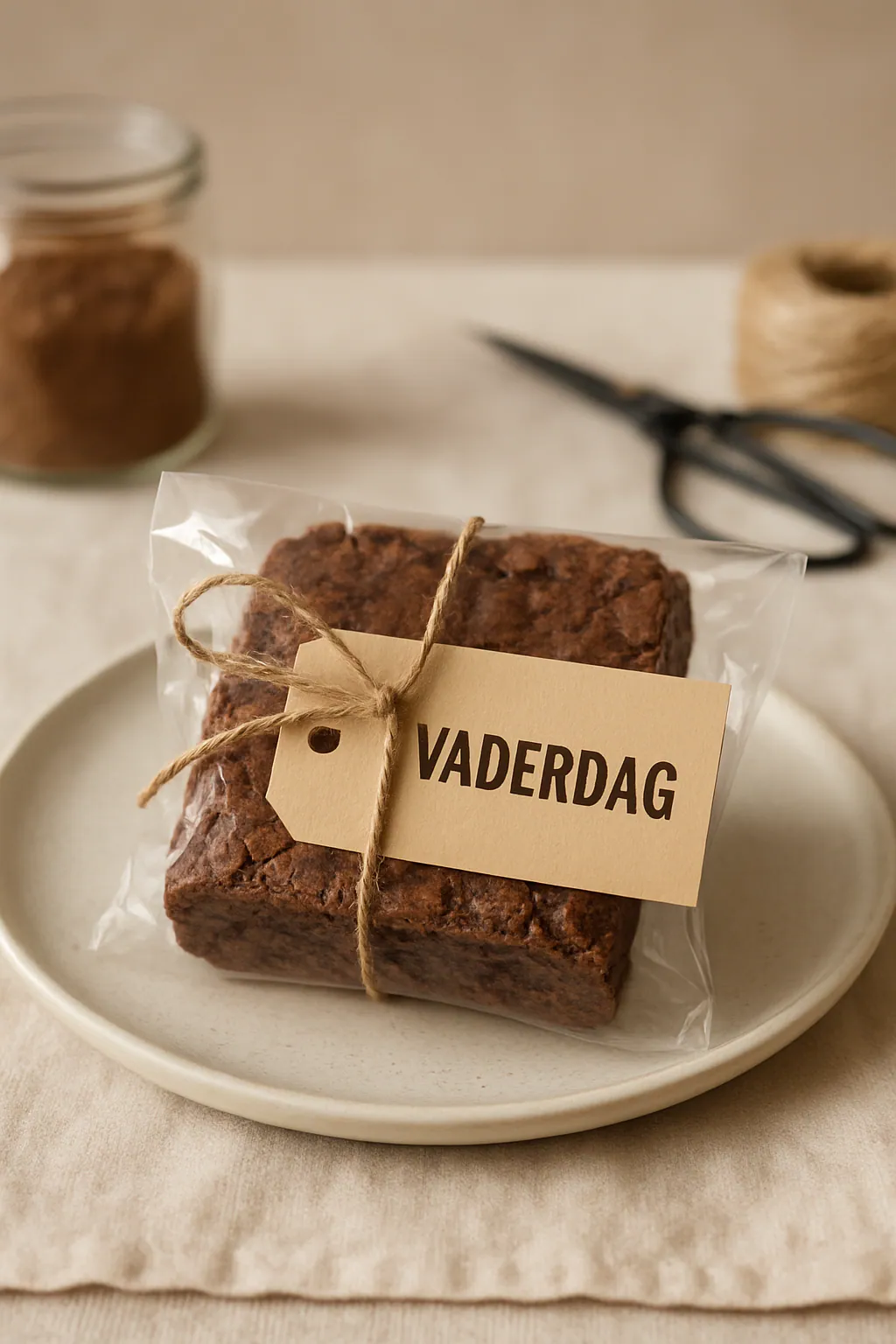 Eindresultaat: Vaderdag-brownielabels maken