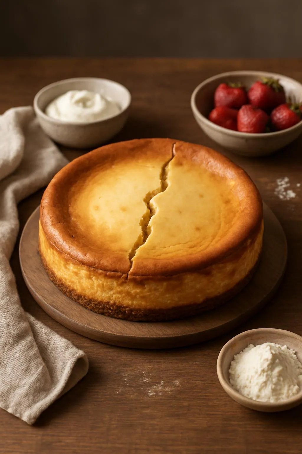 Waarom barst mijn cheesecake?