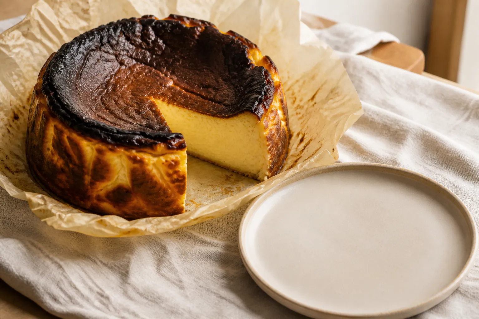 Baskische cheesecake