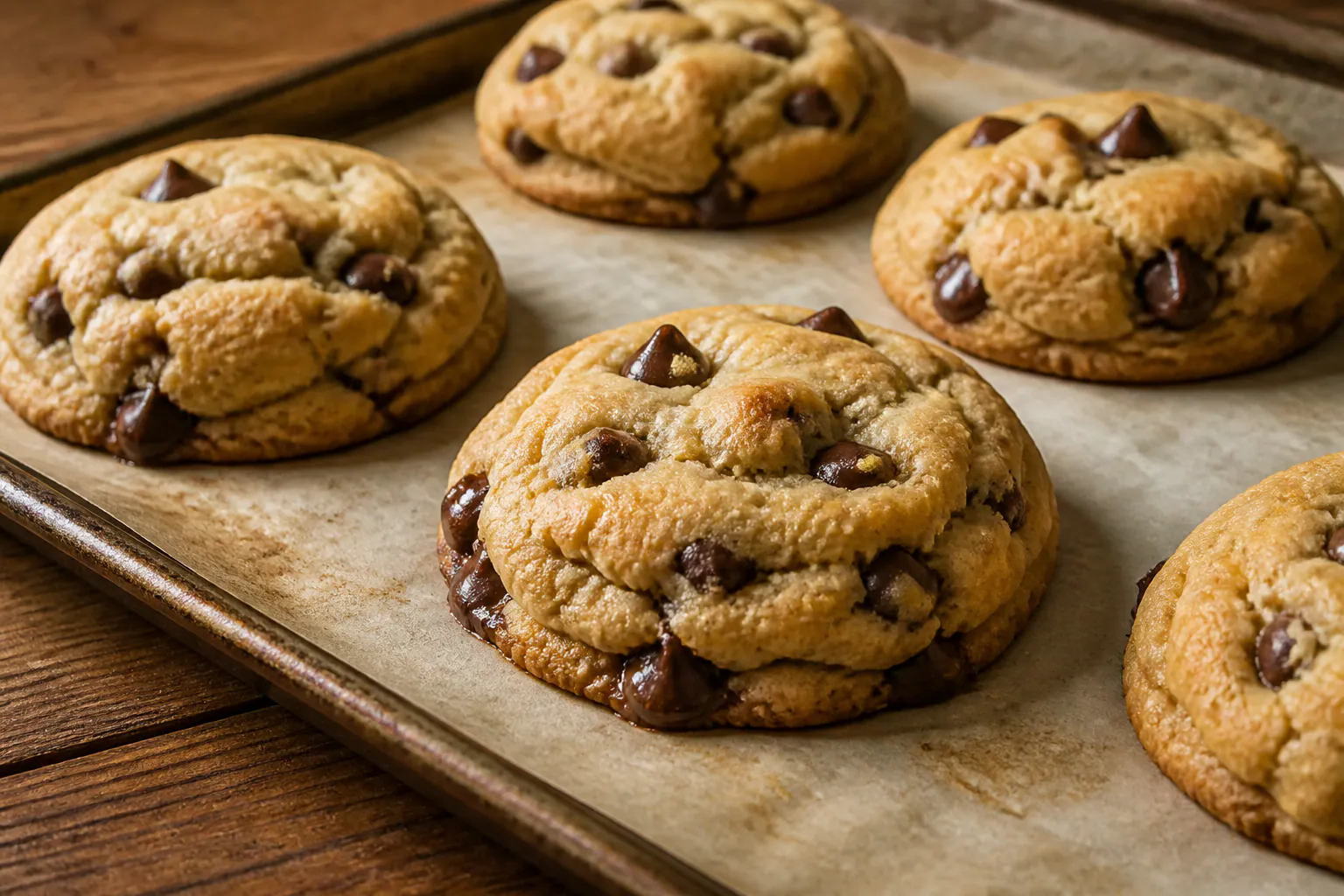 Dikke chocolate-chip cookies
