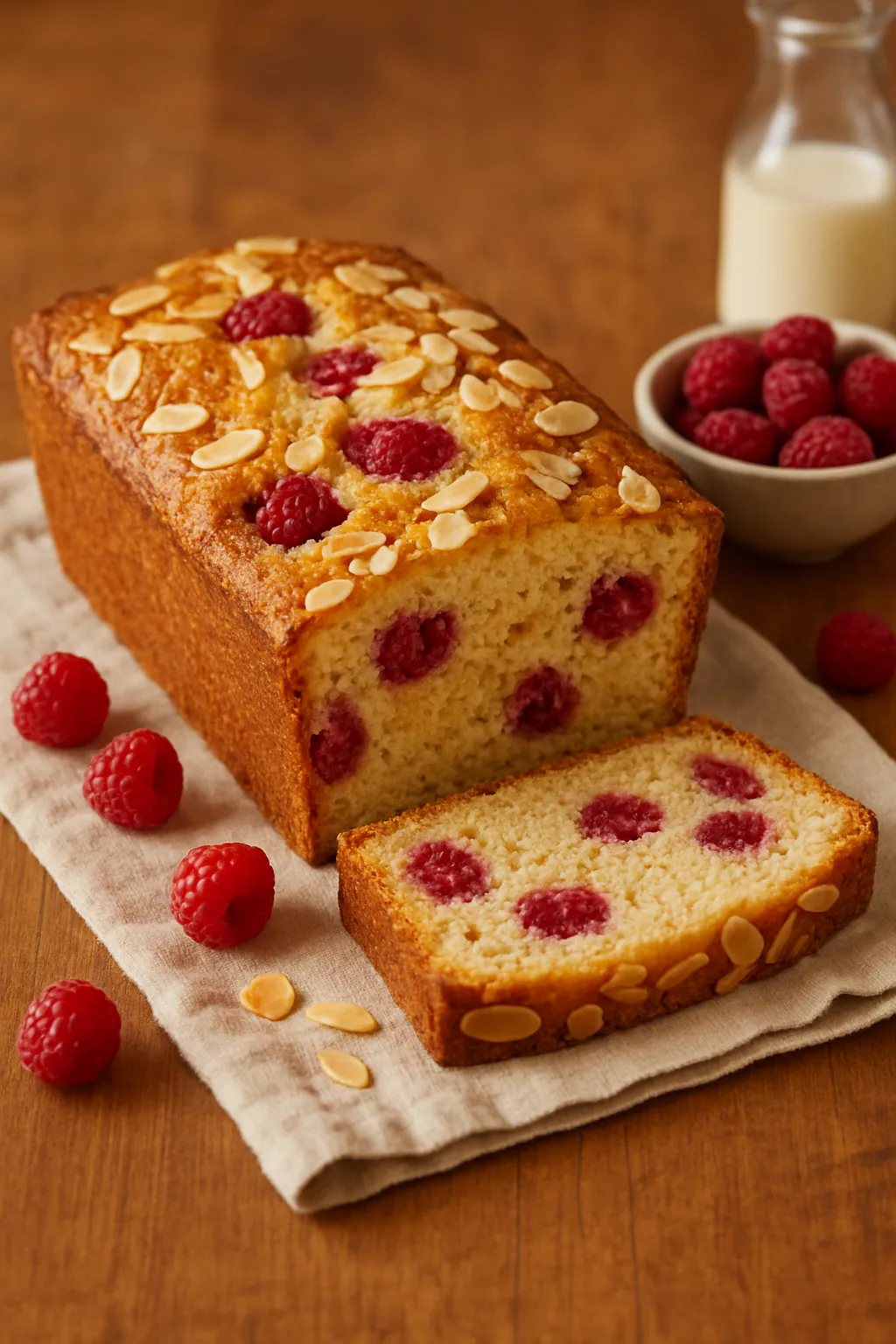 Frambozen-amandelcake