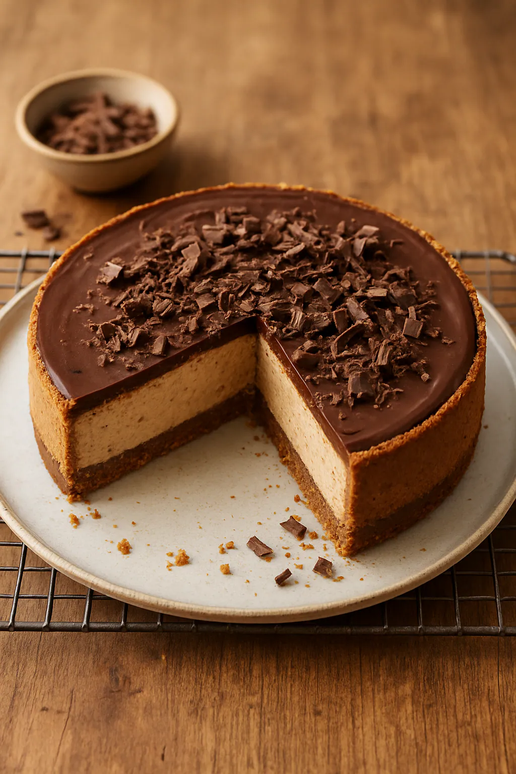 Koffie-chocoladecheesecake