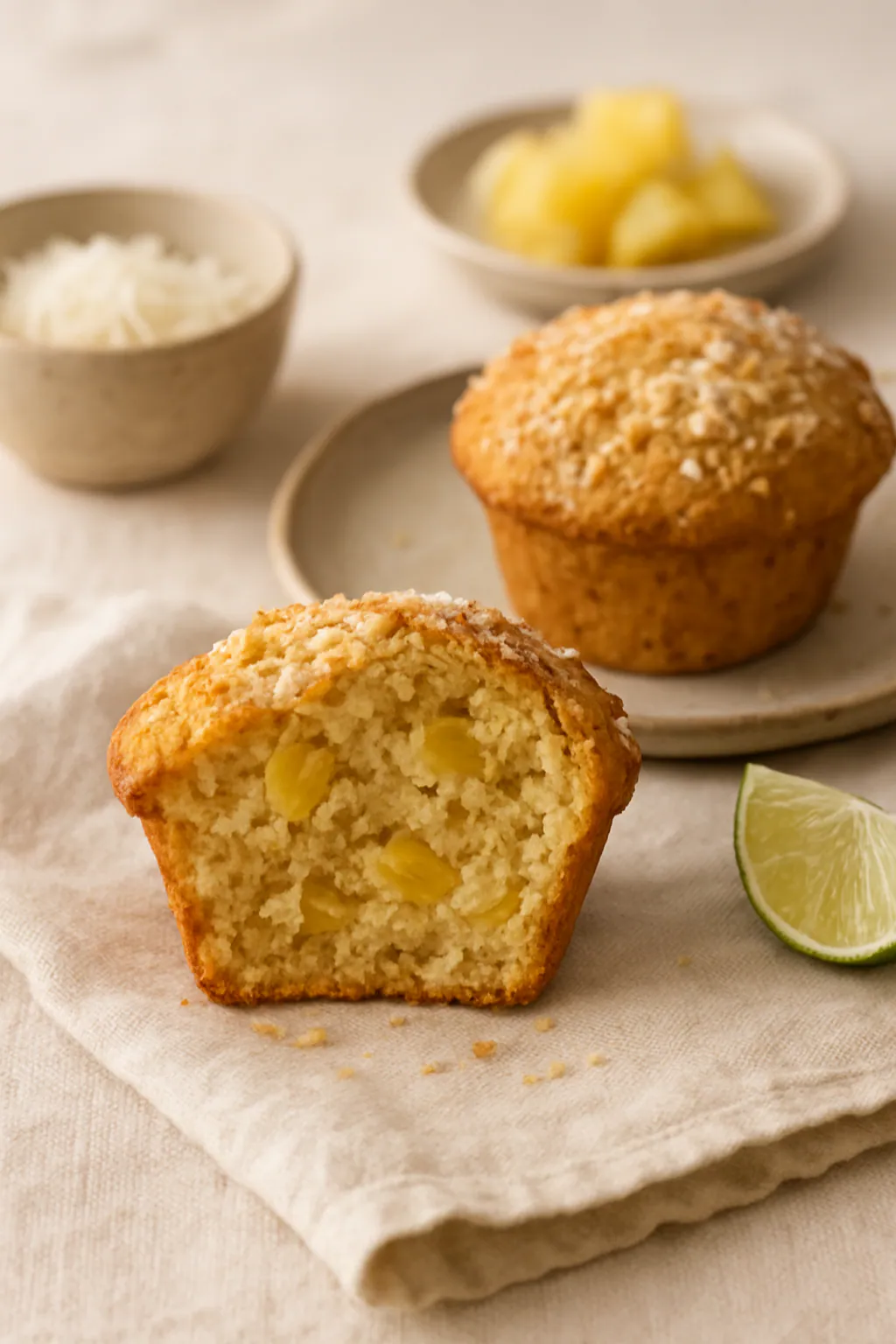 Kokos-ananasmuffins