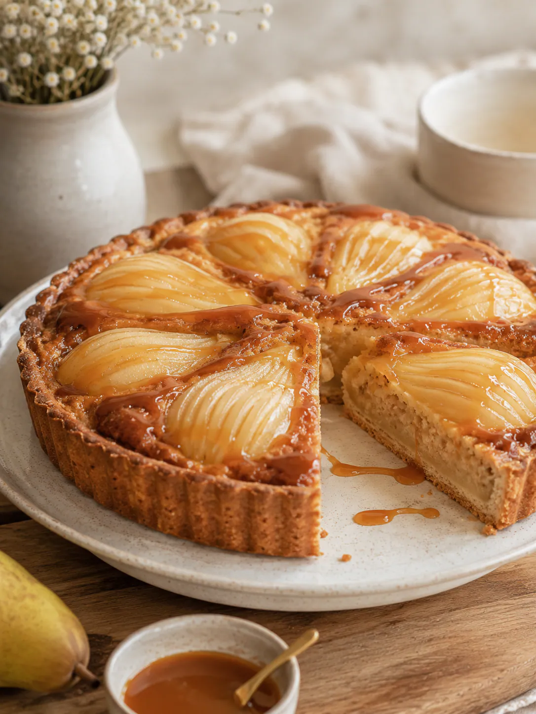 Peren-karameltaart