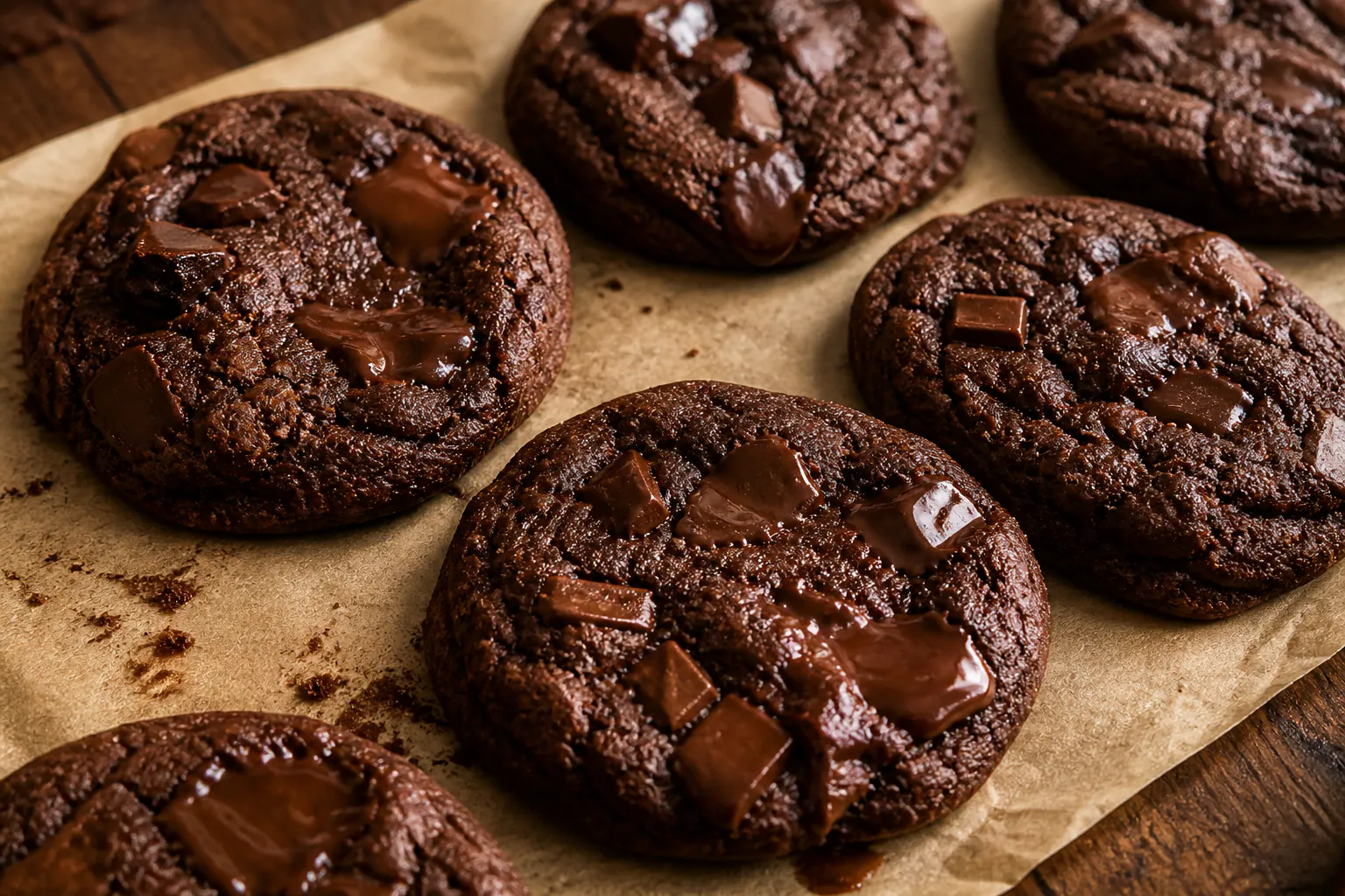 Triple chocolate cookies